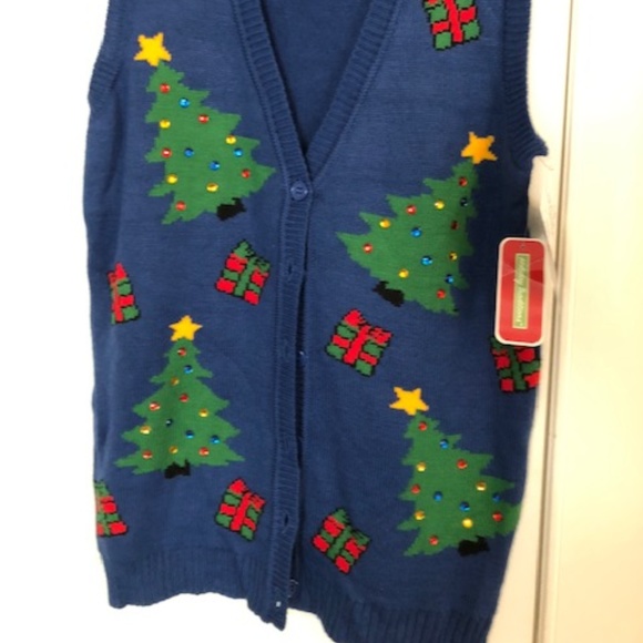 Ugly Christmas Tree Sweater Vest small in Women - Picture 2 of 2